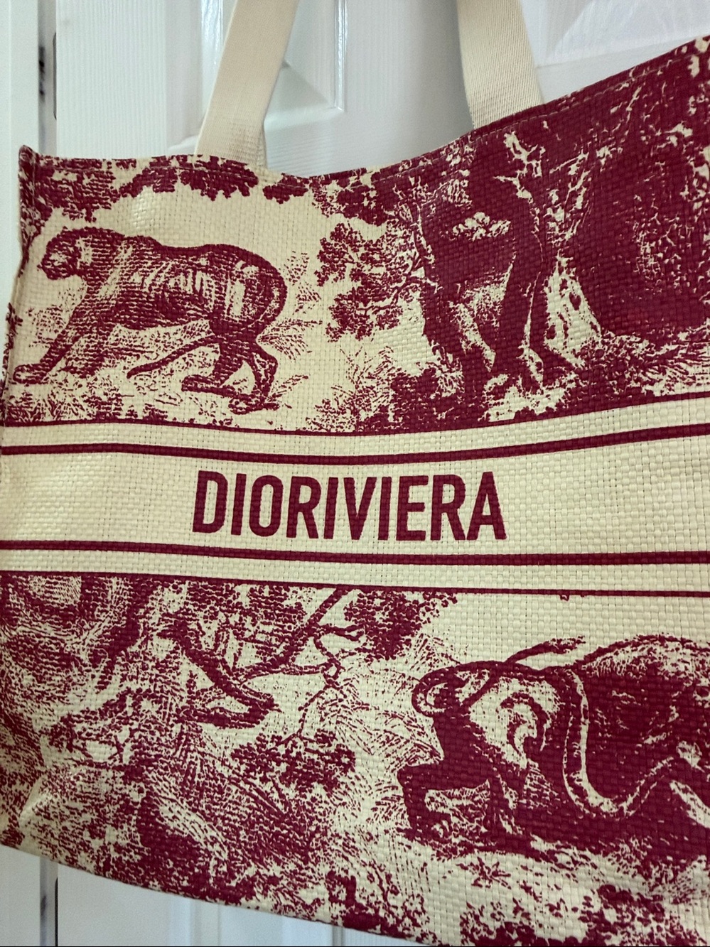 Christian Dior Straw Tote NEW in pkg sealed. Pic is demo of mine - Picture 2 of 4